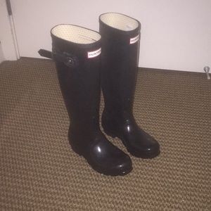 Hunter brand Rain boots.